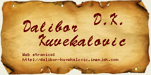 Dalibor Kuvekalović vizit kartica
